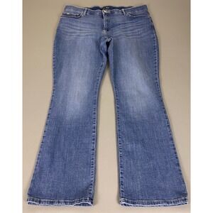 Lee Flex Motion Jeans Women's Size 18M Regular Fit Bootcut Mid Rise Blue Denim